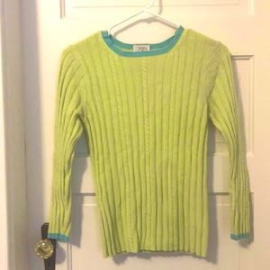 LOFT pastel green crew neck sweater